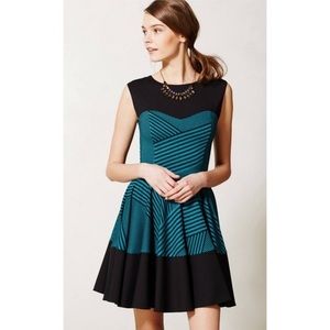 Anthropologie Eva Franco Teal Swing Dress